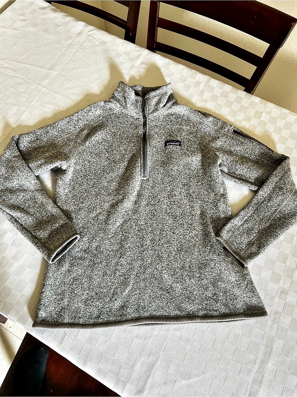 Patagonia Women's Better Sweater 1/4-Zip Fleece Pullover Gray Large